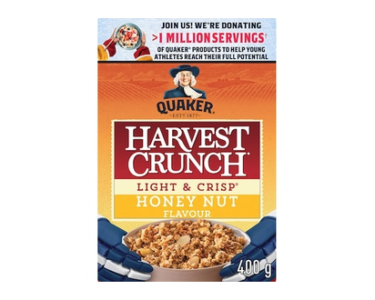 Quaker Céréales granola Croque Nature Légères et croustillantes Saveur Miel et noix - 400.0 G