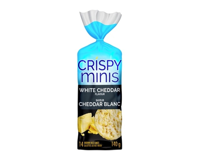 Quaker Crispy Minis White Cheddar Flavour Large Brown Rice Cakes - 140.0 G
