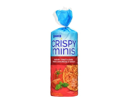 Quaker Crispy Minis Savoury Tomato & Basil Flavour Large Brown Rice Cakes - 173.0 G