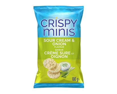 Quaker Crispy Minis Sour Cream & Onion flavour brown rice chips - 100.0 G