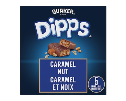 Quaker Dipps Barres tendres caramel et noix - 156 G