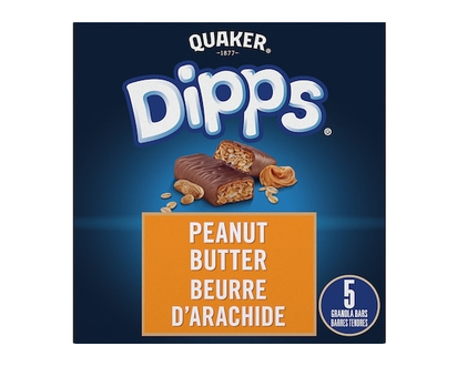Quaker Dipps Barres tendres beurre d'arachide - 156 G