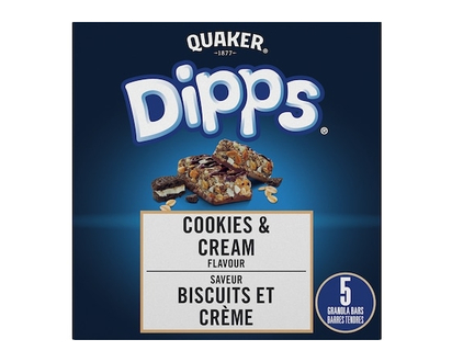 Quaker Dipps Cookies and Cream Flavour Granola Bars - 150.0 G