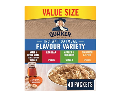 Quaker Instant Oatmeal Flavour Variety Value Size - 1.48 KG
