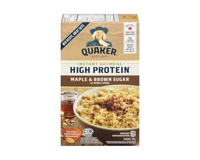 Quaker High Protein Maple & Brown Sugar Flavour Instant Oatmeal - 228.0 G