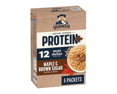 Quaker Protéines+ gruau instantané saveur Érable et cassonade, 6 sachets - 360.0 G