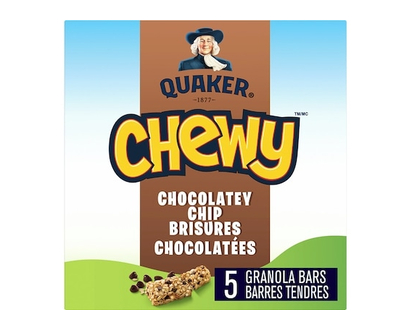 Quaker Chewy Barres tendres brisures chocolatées - 120 G