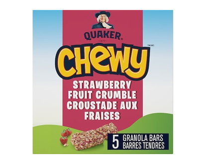 Quaker Chewy Granola Cereal Or Fruit Bars Strawberry Fruit Crumble - 120.0 G