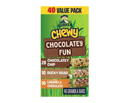 Quaker Chewy Granola Cereal Or Fruit Bars Chocolate Fun - 960.0 G