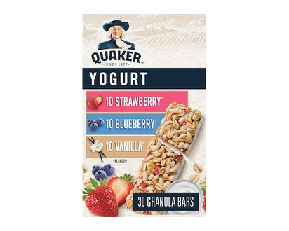 Quaker Chewy Harvest Granola Bars, Yogourt - 3 Flavour 30 bar - Variety pack - 1.05 KG