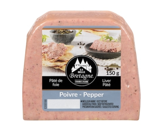 La Belle Bretagne Pâté de foie glacé avec poivre - 150.0 G