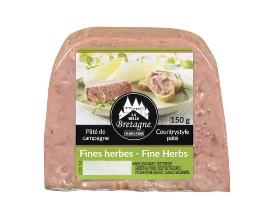 La Belle Bretagne Pâté de campagne glacé, fines herbes - 150.0 G