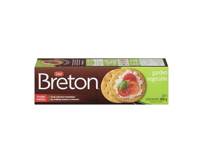 Dare Breton Garden Vegetable Crackers - 200.0 G