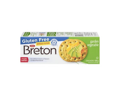 Dare Breton Crackers, Garden Vegetable, Gluten Free - 135.0 G