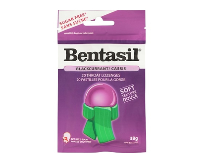 Bentasil Throat Lozenges, Blackcurrant - 20.0 EA