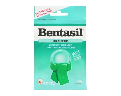Bentasil Throat Lozenges, Eucalyptus - 20.0 EA