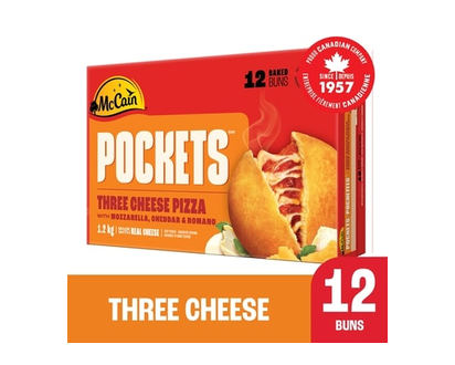 McCain Pizza Pochettes aux trois fromages paquet de 12 - 1.2 KG