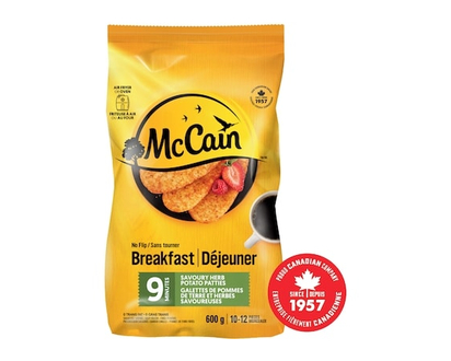 McCain 9 Minute No Flip Savoury Herb Potato Patties - 600.0 G