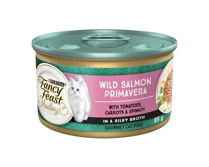 Purina Fancy Feast Medleys Saumon Sauvage Primavera dans une Bouillon Velouté, Nourriture Humide pour Chats 85 g - 85.0 G