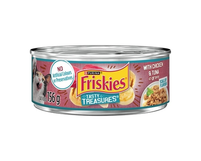 Purina Friskies Tasty Treasures Chicken and Tuna in Sauce, Wet Cat Food - 156.0 G