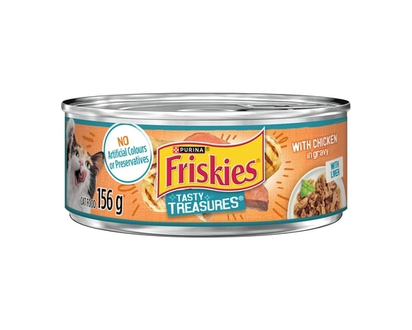 Purina Friskies Tasty Treasures Chicken in Gravy, Wet Cat Food - 156.0 G