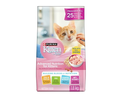 Purina Kitten Chow Advanced Nutrition Real Chicken, Dry Kitten Food - 1.8 KG