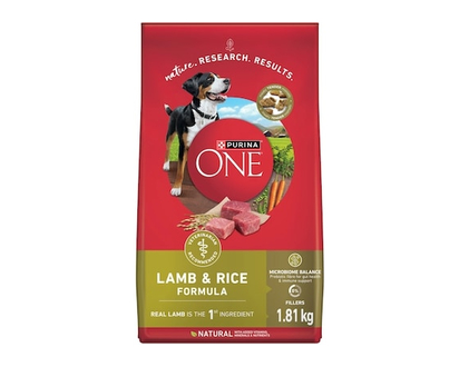 Purina ONE Formule Agneau et Riz, Nourriture Sèche pour Chiens 1,81 kg - 1.81 KG
