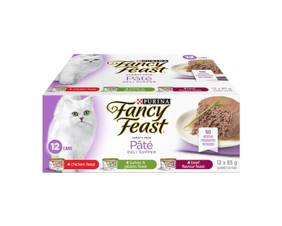 Purina Fancy Feast Pate Deli Supper Variety Pack, Wet Cat Food - 1.02 KG