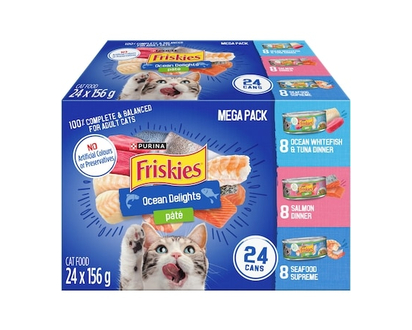 Purina (MD) Friskies(MD) Pâté Délices de l'Océan Nourriture pour Chats 24 x 156 g - 3.74 KG