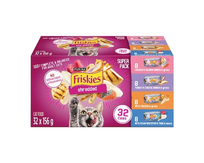 Purina Friskies Emballage Assorti en Lanières, Nourriture Humide pour Chats 32 x 156 g - 4.99 KG