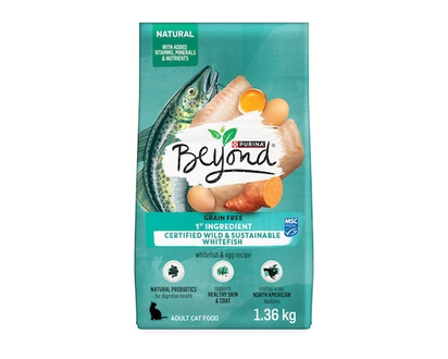Purina Beyond Grain Free Wild-Caught Whitefish & Free Run Egg Recipe, Dry Cat Food - 1.36 KG
