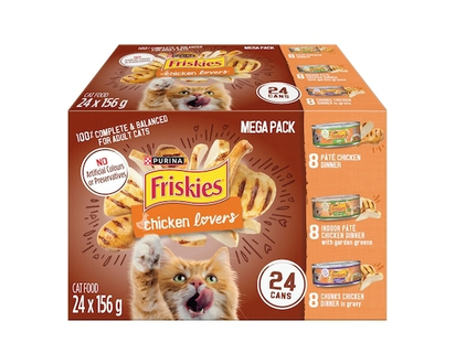 Purina Friskies Chicken Lovers Variety Pack, Wet Cat Food - 3.74 KG