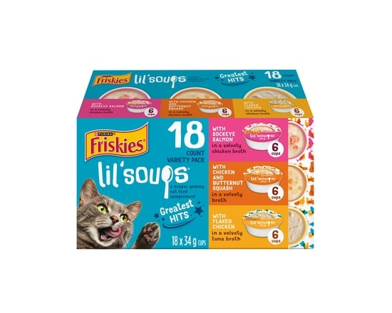 Friskies Lil' Soups Cat Treats Greatest Hits Variety Pack 18 Count - 612.0 G