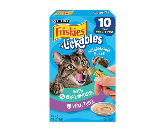 Friskies Lil' Lickables Cat Treats Tuna & Ocean Whitefish Variety Pack 10 Count - 141.75 G