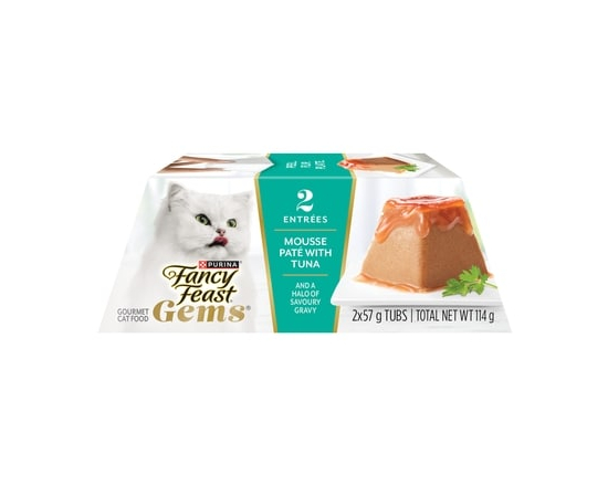 Fancy Feast Gems Wet Cat Food Mousse Paté with Tuna 2 Count - 114.0 G