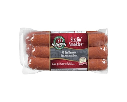 Grimms Smokies, All Beef Sizzlin - 450.0 G