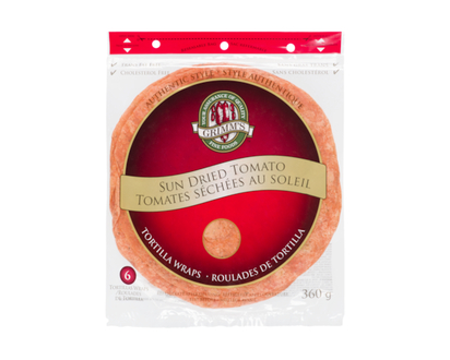 Grimms Sun Dried Tomato 6 Tortillas Wraps - 360.0 G