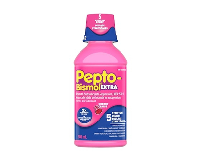 Pepto-Bismol Cherry Extra Strength Liquid For Nausea, Heartburn, Indigestion, Diarrhea - 350.0 ML