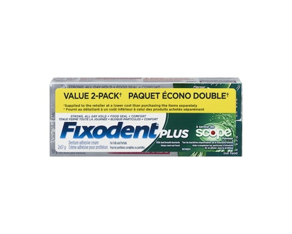 Fixodent Plus Scope Superior Hold Adhesive Creamtwin Pk. - 114.0 G