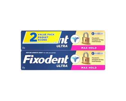 Fixodent Ultra Max Hold Dental Adhesive - 124.0 G