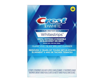Bandes Crest 3D White Whitestrips Blanc brillant classique, 10 traitements. - 10 CHA
