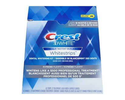 Crest Ensemble de blanchiment des dents à domicile 3D Whitestrips Éclat suprême, 21 u - 21 CHA