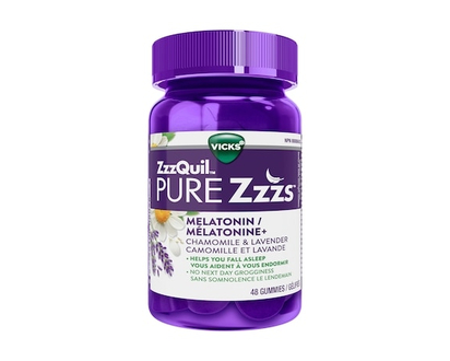 Vicks ZzzQuil PureZzz Gummy, 48count/bottle - 48.0 EA