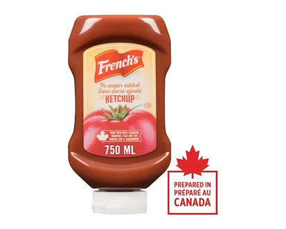 Frenchs Tomato, No Sugar Added Ketchup - 750.0 ML