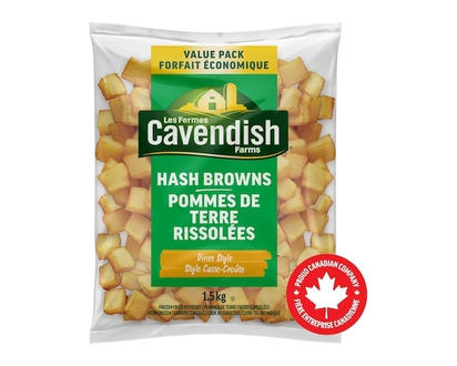 Les Fermes Cavendish Pommes de terre rissolées style casse-croûte format économique - 1.5 KG