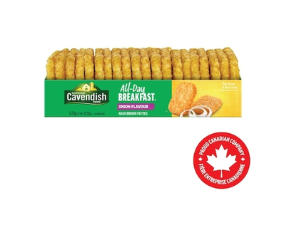 Les Fermes Cavendish Galettes de pommes de terre saveur d'oignon All-Day Breakfast - 1.2 KG