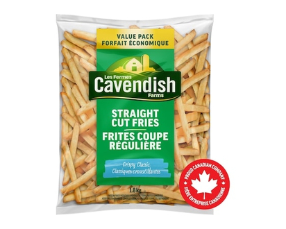 Les Fermes Cavendish Frites coupe régulière classique croustillantes format économique - 1.8 KG