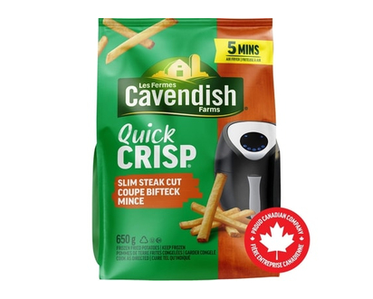 CAVENDISH FARMS Quick Crisp Slim Steak Cut Fries - 650.0 G