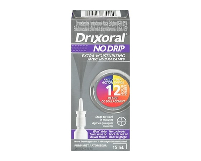 Drixoral No Drip Extra Moisture Spray, Soothes and Moisturizes - 15.0 ML
