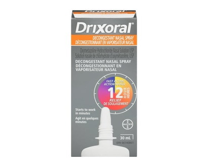 Drixoral Nasal Congestion Spray, Soothes and Moisturizes - 30.0 ML